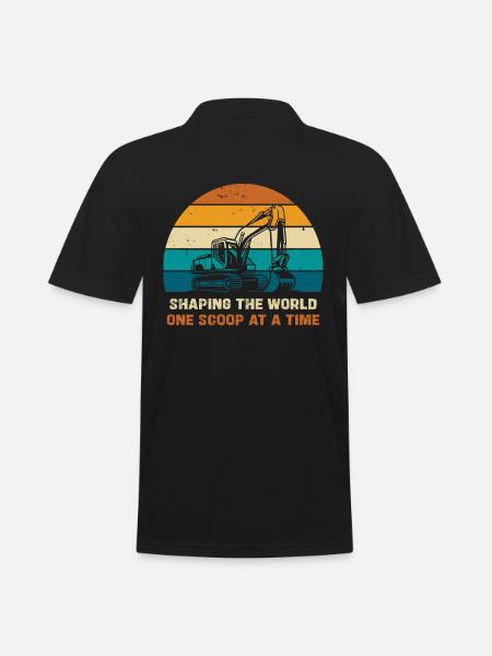 Façonnez le monde avec chaque élévateur d’excavatrice - Polo Homme - noir