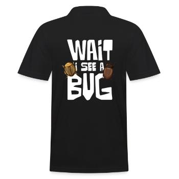 Wait I See A Bug Insect Lovers - Men's Polo Shirt - black - Back - Kai (181cm)