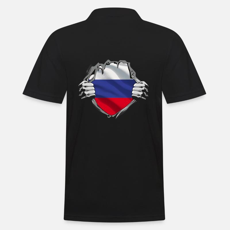 Dévoilement du drapeau russe - Polo Homme - noir