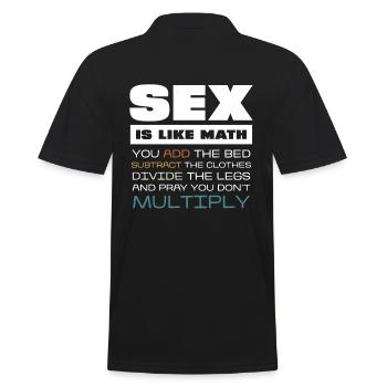 Le sexe est comme les mathématiques Dicton drôle Design - Polo Homme - noir - Dos - Kai (181cm)