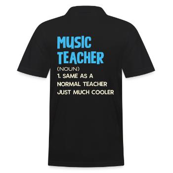 Musiklehrer Definition Cooler Lehrer Idee - Männer Poloshirt - Schwarz - Hinten - Kai (181cm)