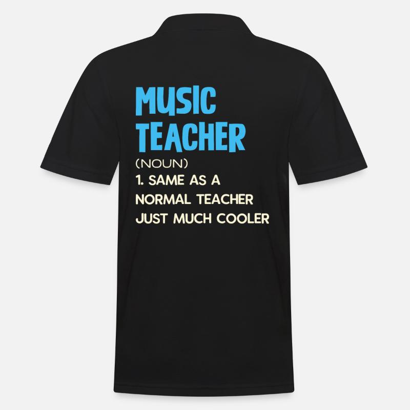 Musiklehrer Definition Cooler Lehrer Idee - Männer Poloshirt - Schwarz
