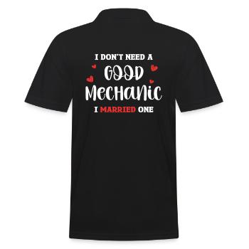 Je n’ai pas besoin d’un bon mécanicien, j’en ai - Polo Homme - noir - Dos - Kai (181cm)