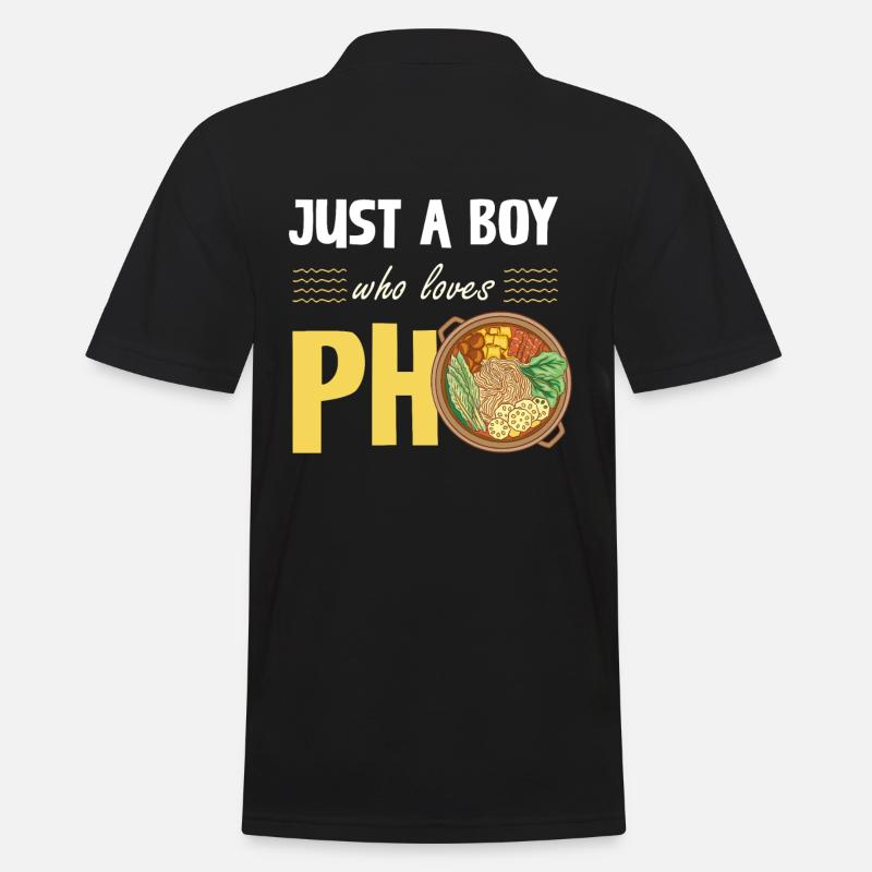 Tout simplement un garçon qui aime le pho - Polo Homme - noir