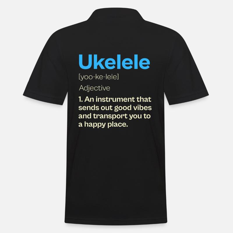 Ukelele Definition Gute Vibes Musik - Männer Poloshirt - Schwarz