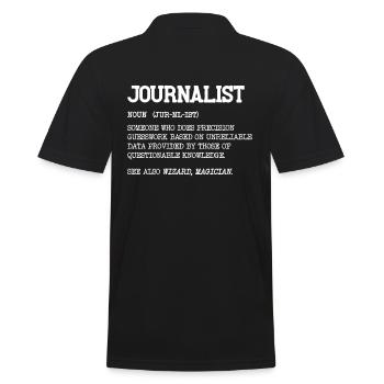 Journalist Humor Definition Noun Creative - Men's Polo Shirt - black - Back - Kai (181cm)