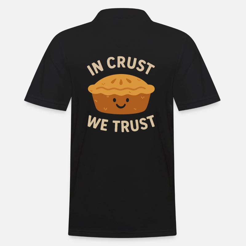In Crust We Trust - Männer Poloshirt - Schwarz