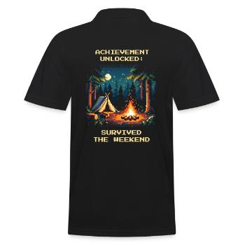 Succès débloqué Week-end de bushcraft Survivant - Polo Homme - noir - Dos - Kai (181cm)