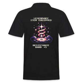 Occupational Therapy Theraband Training Healing Retro - Men's Polo Shirt - black - Back - Kai (181cm)