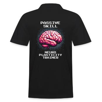 Occupational Therapy Neuroplasticity Trainer Retro Pixel - Men's Polo Shirt - black - Back - Kai (181cm)
