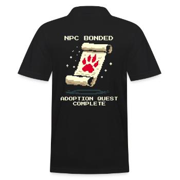 NPC gebondet | Adoptionsquest erfüllt Tierheim - Männer Poloshirt - Schwarz - Hinten - Kai (181cm)