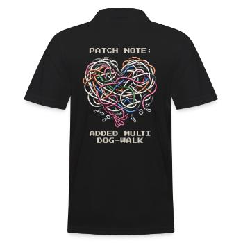 Multi-Dog Dog Walk Update | Animal shelter volunteering everyday life - Men's Polo Shirt - black - Back - Kai (181cm)