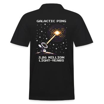 Galaktische Distanz | Lichtjahre Astronomie Sterne - Männer Poloshirt - Schwarz - Hinten - Kai (181cm)