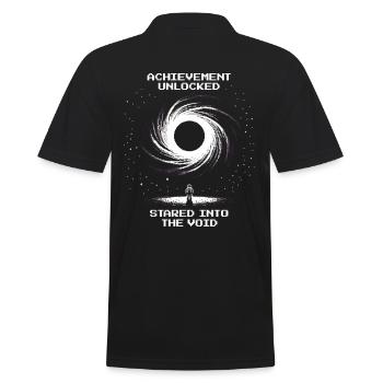 Achievement: A look into space | Astronomy Stars - Men's Polo Shirt - black - Back - Kai (181cm)