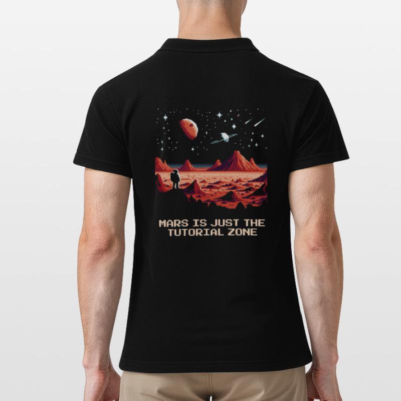 Mars Tutorialzone | Planet Astronomie Raumfahrt Männer Poloshirt