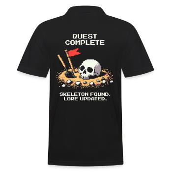 Skeleton found | Archaeology History - Men's Polo Shirt - black - Back - Kai (181cm)