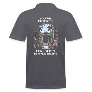 Vergessener Tempel | Archäologie Ruinen Ausgrabung - Männer Poloshirt - Anthrazit - Hinten - Nico (186cm)
