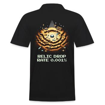 Relic Find Rate | Archaeology Excavation Treasure - Men's Polo Shirt - black - Back - Kai (181cm)
