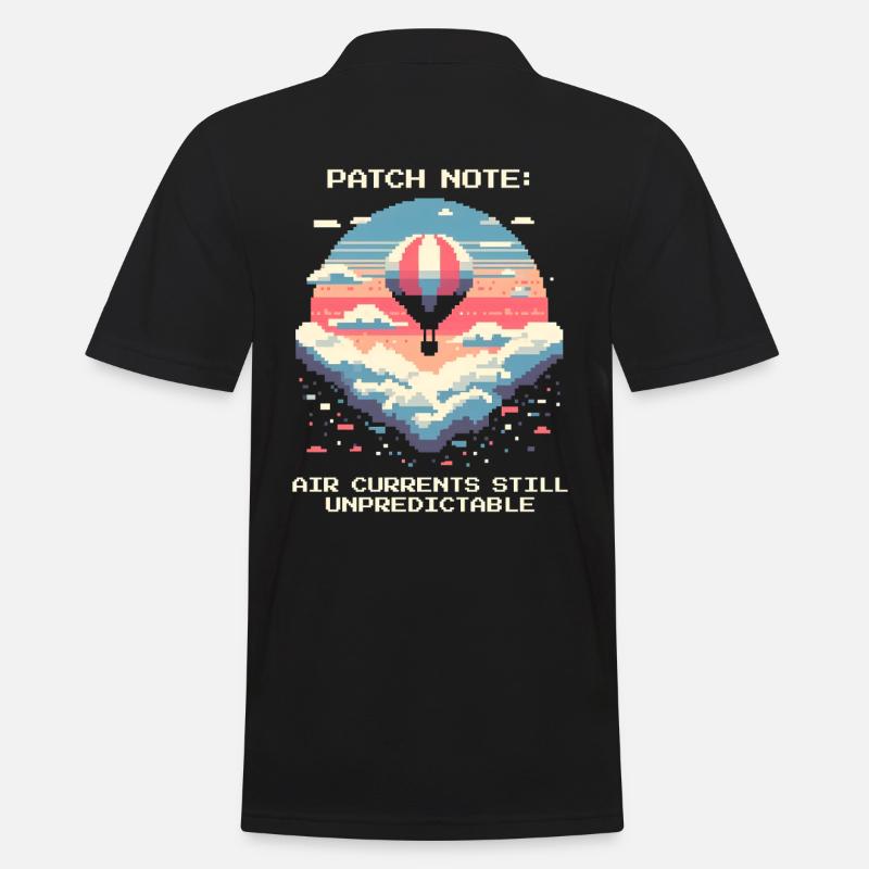 Luftströmung chaotisch | Ballonfahrt Thermik - Männer Poloshirt - Schwarz