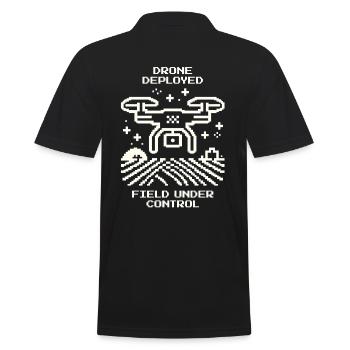Drone active, field surveillance & precision farming - Men's Polo Shirt - black - Back - Kai (181cm)