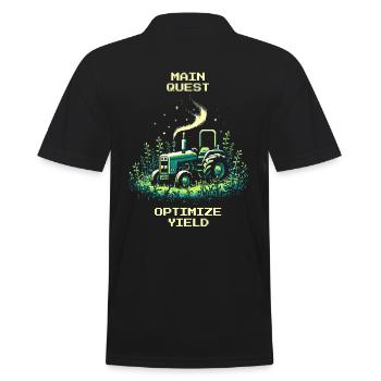 Yield Maximization | Precision Farming active - Men's Polo Shirt - black - Back - Kai (181cm)