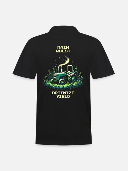 Yield Maximization | Precision Farming active - Men's Polo Shirt - black