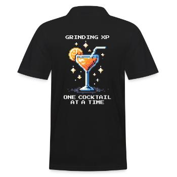 Farming d’XP au compteur | 1 boisson = 1 niveau supérieur - Polo Homme - noir - Dos - Kai (181cm)