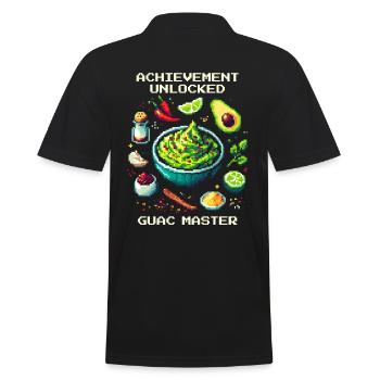 Guac Master Unlocked | Avocado Skill Achievement - Männer Poloshirt - Schwarz - Hinten - Kai (181cm)