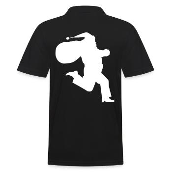 Cadeau du Père Noël en cours d’exécution - Polo Homme - noir - Dos - Kai (181cm)