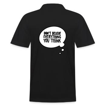 Do not believe everything you think - Men's Polo Shirt - black - Back - Kai (181cm)