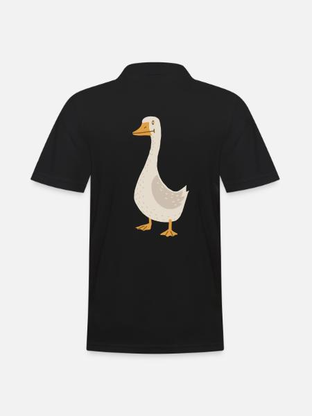 Goose (derpy) - Men's Polo Shirt - black