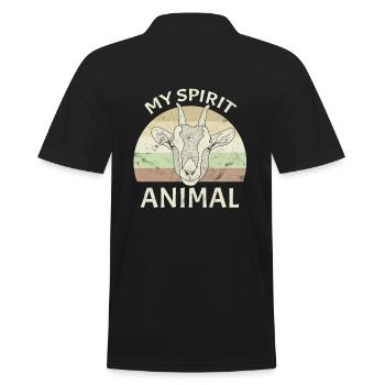 Animal d'esprit de chèvre - Polo Homme - noir - Dos - Kai (181cm)