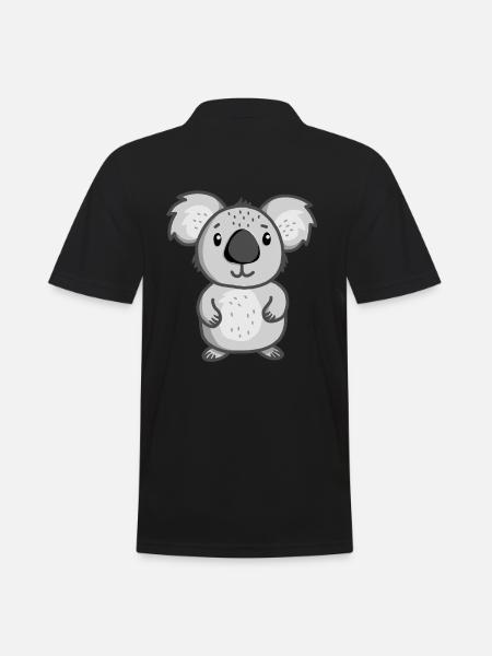 Koala - Männer Poloshirt - Schwarz