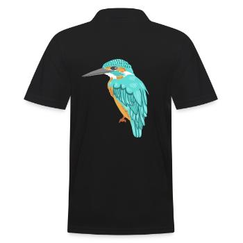 Eisvogel - Männer Poloshirt - Schwarz - Hinten - Kai (181cm)