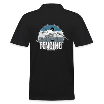 Fechten - Männer Poloshirt - Schwarz - Hinten - Kai (181cm)