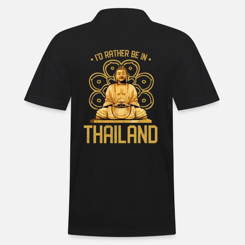 Thailand - Männer Poloshirt - Schwarz