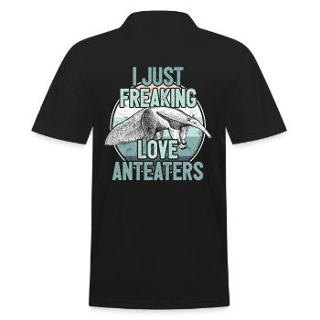 ant-eater - Men's Polo Shirt - black - Back - Kai (181cm)