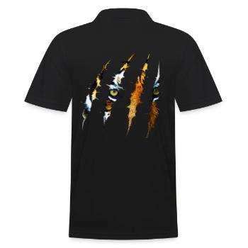 tiger - Men's Polo Shirt - black - Back - Kai (181cm)