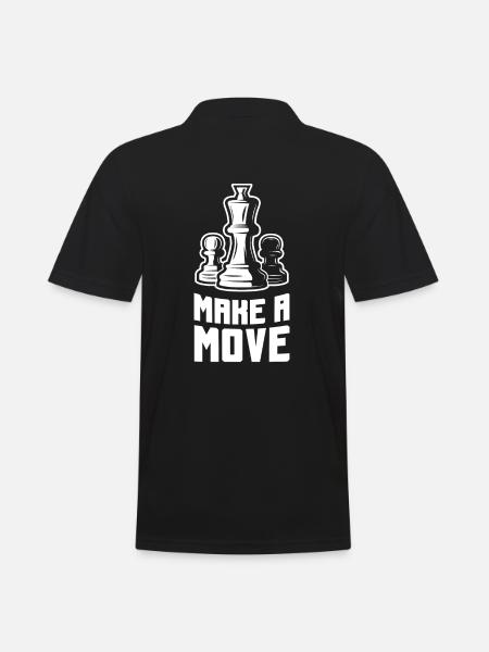 Schach Make a Move Strategie Spielzug Geschenk - Männer Poloshirt - Schwarz