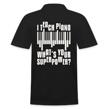 Professeur de piano - Polo Homme - noir - Dos - Kai (181cm)