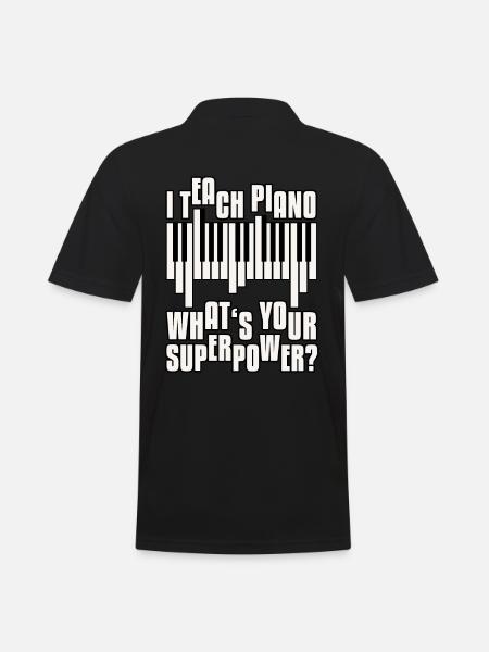 Klavierlehrer - Männer Poloshirt - Schwarz