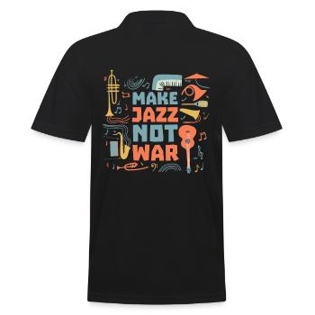 Le jazz au lieu de la guerre - Polo Homme - noir - Dos - Kai (181cm)