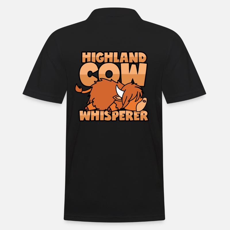 Hochlandrind Flüsterer - Männer Poloshirt - Schwarz