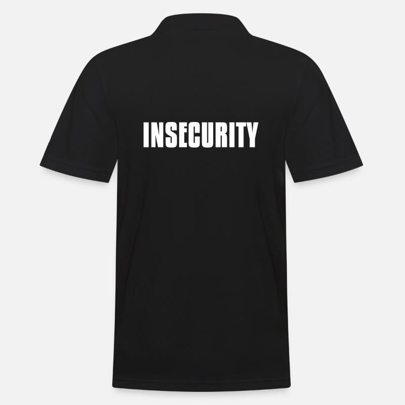 INSECURITY statt Security - Männer Poloshirt - Schwarz