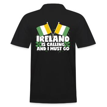 L’Irlande appelle et je dois aller en Irlande en disant - Polo Homme - noir - Dos - Kai (181cm)