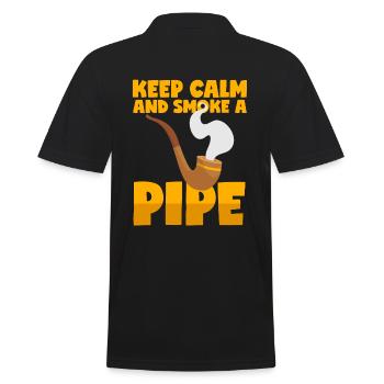 Fumer la pipe en disant - Polo Homme - noir - Dos - Kai (181cm)
