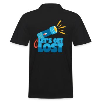 Let's Get Lost Urban Explorer Lost Places - Men's Polo Shirt - black - Back - Kai (181cm)
