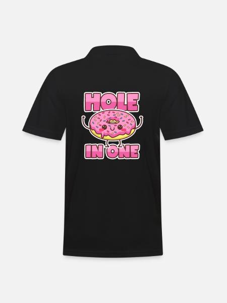 Donut: Hole In One - Men's Polo Shirt - black