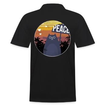 Drôle de chat - Polo Homme - noir - Dos - Kai (181cm)