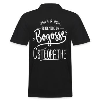 bogosse Ostéopathe cadeau humour Ostéopathie ostéo - Polo Homme - noir - Dos - Kai (181cm)